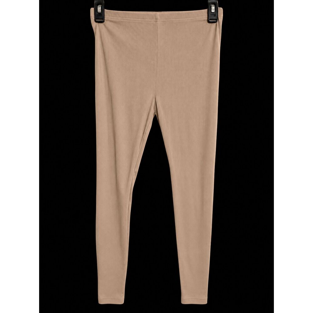 SHEIN Beige Ribbed High Waisted Leggings – Size Medium